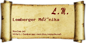 Lemberger Mónika névjegykártya