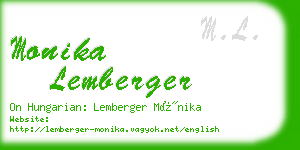 monika lemberger business card